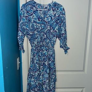 Ruffle waisted colorful dress